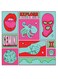 Gemini Themed Wall Art Pink/Green/Brown 30x30cm
