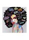 Graffiti Women MDF Wall Art Multicolour 30x30centimeter