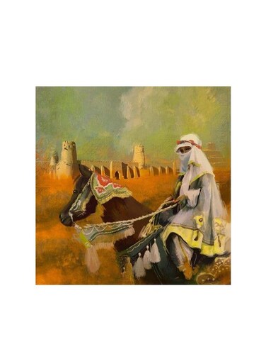 Horse Mdf Wall Art Multicolour 30x30centimeter