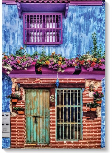 Funky House Wall Art Multicolour 40x60cm
