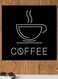 Coffee By Neon Themed Wall Art Black/White 30x30cm