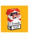 Friends Themed Wall Art Yellow/Black/White 30x30cm