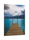 Wharft Printed Framed Canvas Wall Art Blue/White/Beige 60 x 80centimeter