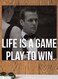 Life Is A Game Printed Wall Art Grey/Black/White 30x30cm