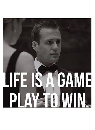 Life Is A Game Printed Wall Art Grey/Black/White 30x30cm