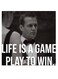 Life Is A Game Printed Wall Art Grey/Black/White 30x30cm