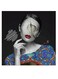 Woman Printed Wall Art Black/Grey/Blue 30x30cm