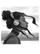 Woman Themed Wall Art Grey/Black 30x30cm