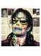Michael Jackson Themed Wall Art Grey/Black/Pink 30x30cm