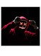 Mask Neon Themed Printed MDF Wall Art Black/Red/Yellow 30x30cm