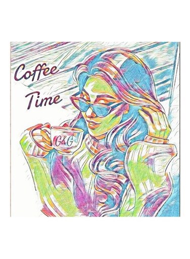 Coffee Time MDF Wall Art Multicolour