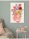 Heart And Flowers Printed Wall Art Multicolour 40x60cm