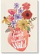 Heart And Flowers Printed Wall Art Multicolour 40x60cm