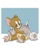 Jerry Themed Decorative Wall Art Blue/Brown/White 30x30cm