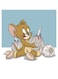 Jerry Themed Decorative Wall Art Blue/Brown/White 30x30cm