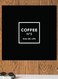 Coffee Lovers Themed Wall Art Black/White 30x30cm