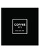 Coffee Lovers Themed Wall Art Black/White 30x30cm