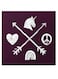 Sugar And Spice Compass Themed Printed MDF Wall Art Purple/White 30x30cm