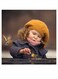 Cute Child Themed Wall Art Brown/Purple/Beige 30x30cm