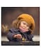 Cute Child Themed Wall Art Brown/Purple/Beige 30x30cm