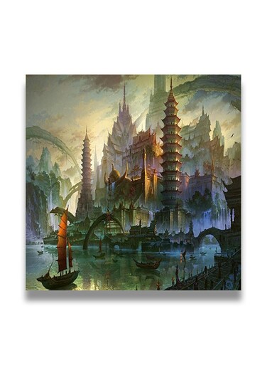 Decorative MDF Wall Art Painting Multicolour 30 x 30cm