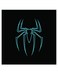 Spider Man Logo Themed Wall Art Black/Blue 30x30cm