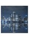 Cityscape Themed Decorative Wall Art Blue/Black 30x30cm