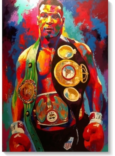 Mike Tyson Boxer Wall Art Multicolour 40x60cm