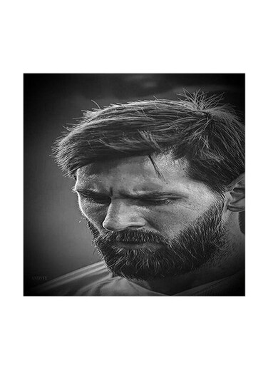 Messi MDF Wall Art Multicolor 30x30cm