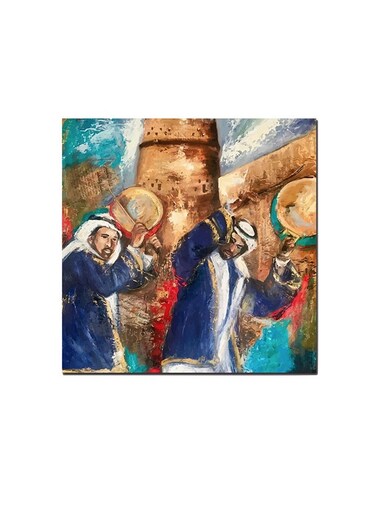 Janaderiya Wall Art Painting Multicolour 30 x 30cm