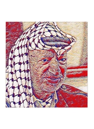 Yasser Arafat MDF Wall Art Multicolour 30x30centimeter
