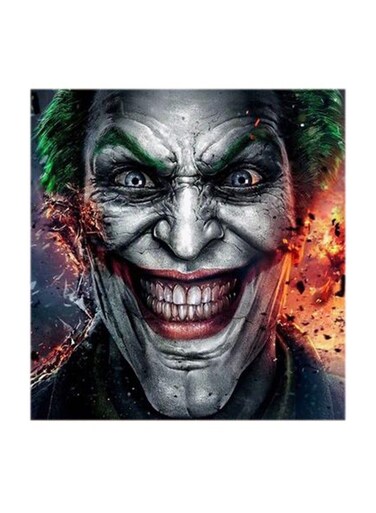Joker MDF Wall Art Multicolour 30x30centimeter