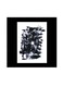 Abstract Themed Wall Art Black/White/Blue 30x30centimeter