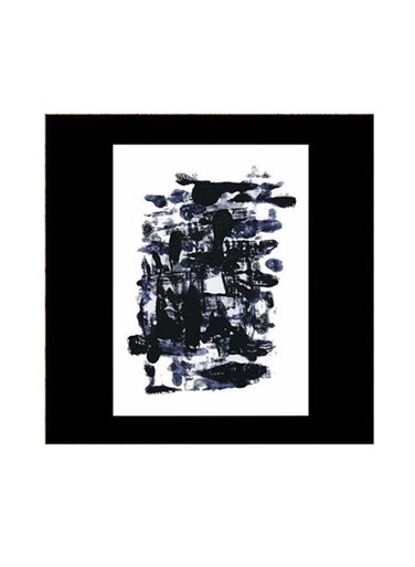 Abstract Themed Wall Art Black/White/Blue 30x30centimeter