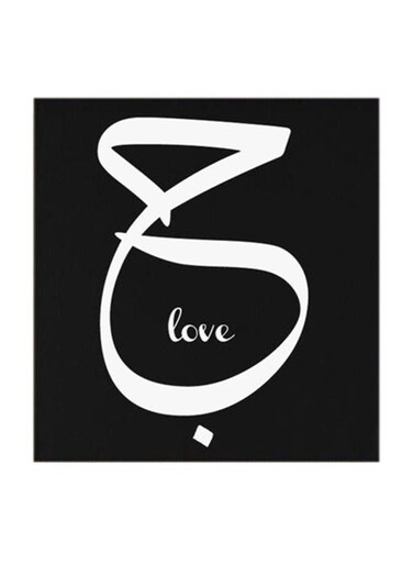 Love MDF Wall Art Multicolour 30x30centimeter