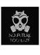 No Future Themed Wall Art Black/Grey 30x30cm