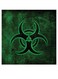 Biohazard Themed Printed MDF Wall Art Green/Black 30x30cm