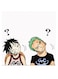 Luffy And Zoro Themed Printed MDF Wall Art White/Black/Beige 30x30cm