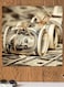 Dollars Themed Printed MDF Wall Art Beige/Gray/Black 30x30cm