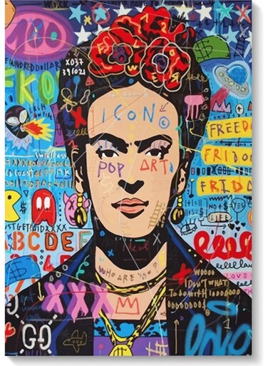 Frida Kahlo Pop Wall Art multicolour 40x60cm