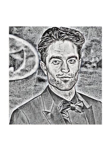 Robert Pattinson MDF Wall Art Multicolour 30x30cm