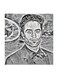 Robert Pattinson MDF Wall Art Multicolour 30x30cm