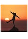 Sunset Themed Printed MDF Wall Art Orange/Black/Brown 30x30cm