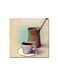Coffee Lovers Wall Art Painting Beige/Brown/White 30 x 30centimeter