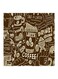 Wooden Coffee Wall Art Painting Brown/Beige 30x30centimeter