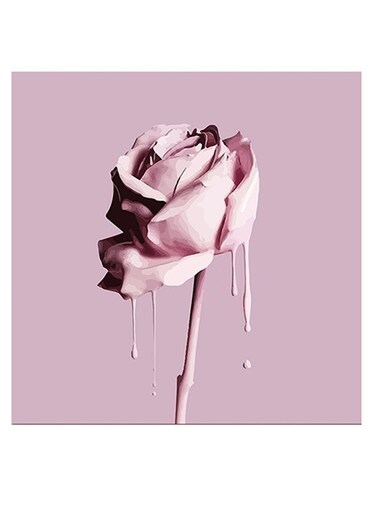 Flowers Printed Wall Art Pink 30x30cm