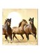 Brown Horses MDF Wall Art Multicolour 30x30centimeter