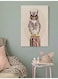 Owl Printed Wall Art Beige/Brown 40x60cm