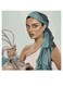 Woman Themed Decorative Wall Art Beige/Green/White 30x30cm