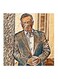 King Abdullah Of Jordan MDF Wall Art Painting Black/Yellow 30 x 5 x 30cm